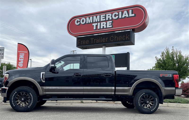 Photo of black truck upgraded by Commercial Tire