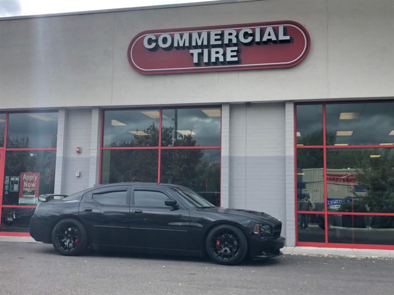 Photo of black car upgraded by Commercial Tire